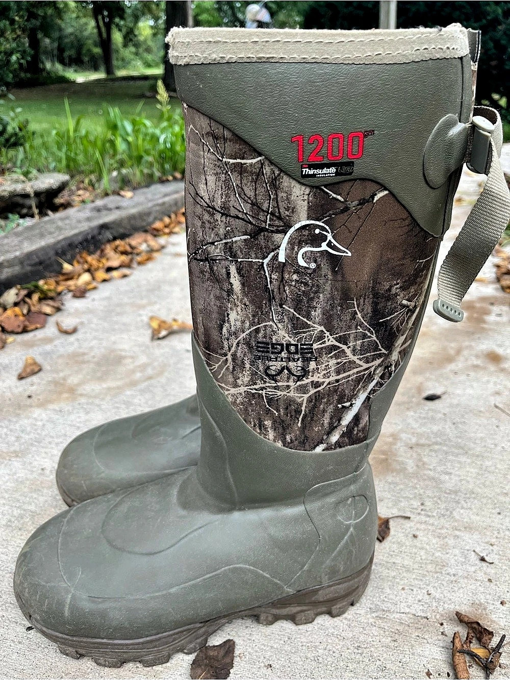 The Original Muck Boot Company 1200 Camo Rubber Boots in Green & Brown US 8